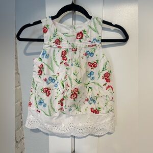 Janie and Jack sleeveless eyelet girls’ blouse, size 8